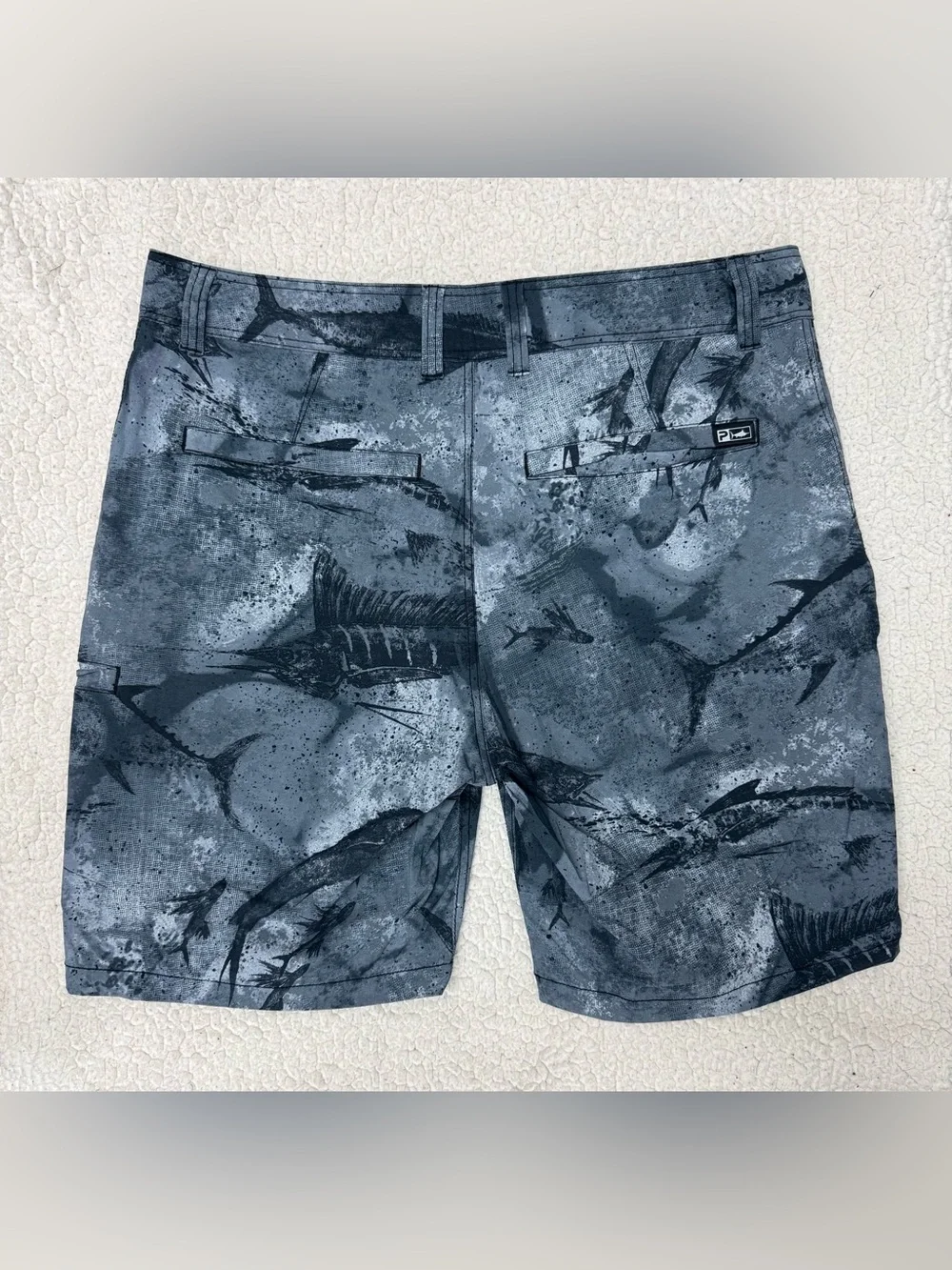Pelagic Shortfin Hybrid Shorts in Gyotaku Print
